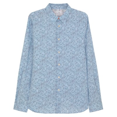 облекла,на,разпродажба,мъжки,ризи,ps,paul,smith,men's,long,sleeve,patterned,shirt,blue,40