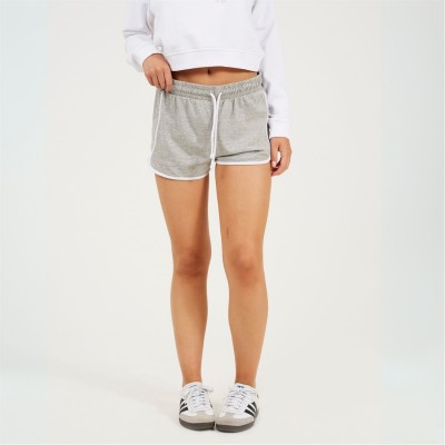 къси,панталони,дамски,къси,панталони,brave,soul,shorts,with,contrast,binding,grey,marl,white
