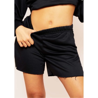 къси,панталони,дамски,къси,панталони,missy,empire,oversized,raw,hem,shorts,black