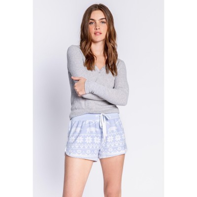 дамски,къси,панталони,pj,salvage,snowflake,short,hellblau