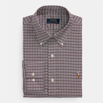 облекла,на,разпродажба,мъжки,ризи,polo,ralph,lauren,check,pony,shirt,wine,navy