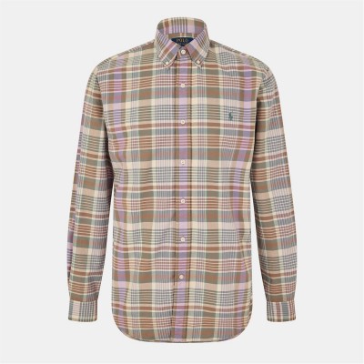 риза,с,дълъг,ръкав,облекла,на,разпродажба,мъжки,ризи,polo,ralph,lauren,long,sleeve,check,shirt,khaki,green