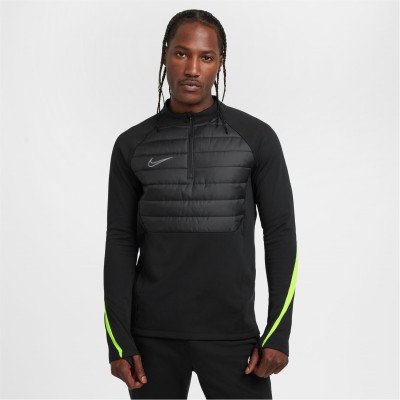 горнище,с,цип,разпродажба,nike,облекла,с,футболна,тема,футболни,горнища,nike,academy,winter,warrior,men's,therma,fit,1,2,zip,soccer,top,black,volt