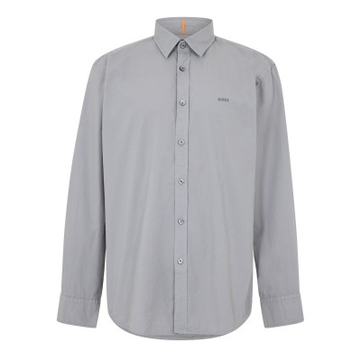 облекла,на,разпродажба,мъжки,ризи,boss,men's,relegant,6,m,plain,long,sleeve,shirt,open,grey