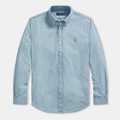 риза,с,дълъг,ръкав,облекла,на,разпродажба,мъжки,ризи,polo,ralph,lauren,chambray,long,sleeve,shirt,chambray