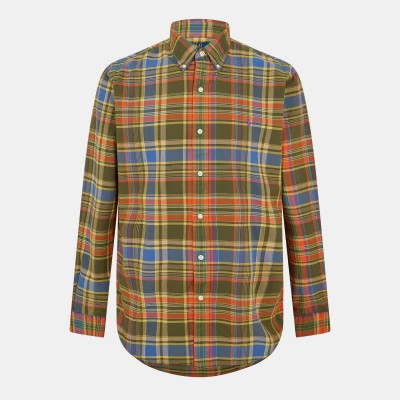 риза,с,дълъг,ръкав,мъжки,ризи,polo,ralph,lauren,oxford,check,long,sleeve,shirt,olive,org,multi