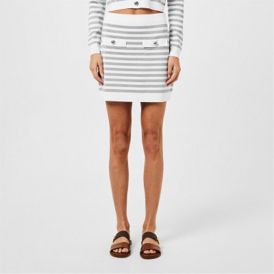 пола,поли,и,къси,панталони,michael,michael,kors,women's,metallic,striped,stretch,knitted,mini,jersey,skirt,white,silver