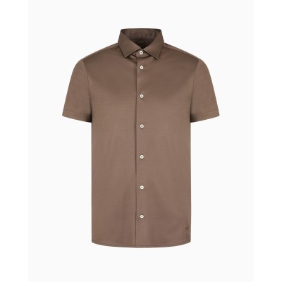 риза,мъжки,ризи,emporio,armani,men's,short,sleeve,plain,shirt,chocolate,chip