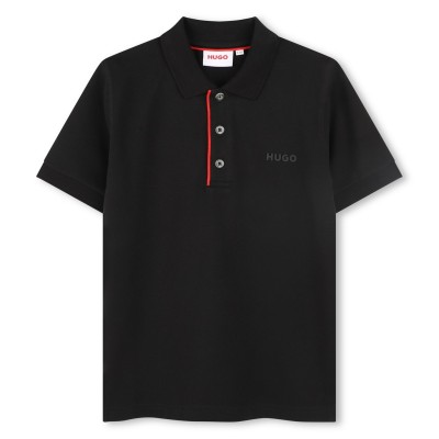 hugo,logo,polo,shirt,juniors,black,09b