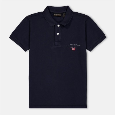 блуза,с,яка,детски,3/4,панталони,napapijri,kids',short,sleeve,polo,shirt,blue,marine,176