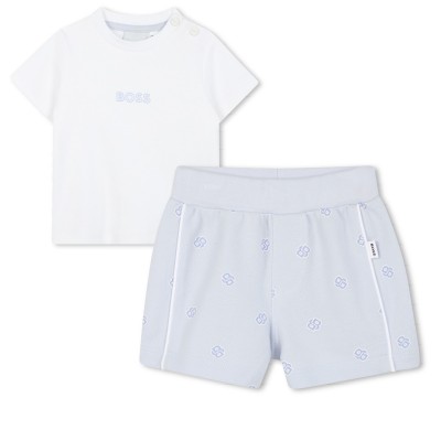 boss,t,shirt,and,shorts,set,babies,white,10p