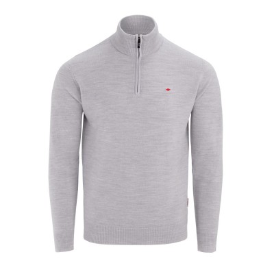 пуловер,мъжки,туристически,полари,мъжки,полари,lee,cooper,cooper,long,sleeve,quarter,zip,jumper,light,grey
