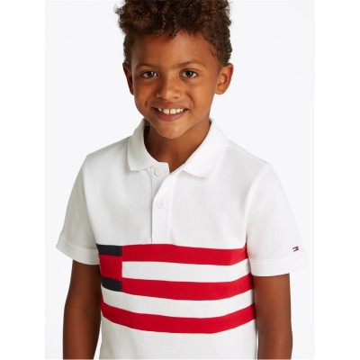 детски,облекла,tommy,hilfiger,flag,colour,block,polo,ss,white,yaf