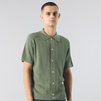 риза,pretty,green,men's,short,sleeve,plain,shirt,green