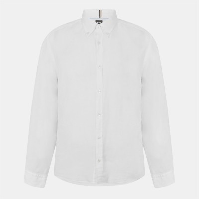риза,облекла,на,разпродажба,мъжки,ризи,boss,men's,h,liam,long,sleeve,plain,shirt,white,100