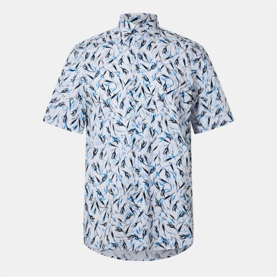 облекла,на,разпродажба,мъжки,ризи,boss,men's,hbb,hjoe,kentshc1,patterned,short,sleeve,shirt,lt,pas,blue,450
