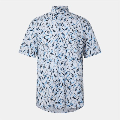риза,с,къс,ръкав,облекла,на,разпродажба,мъжки,ризи,boss,men's,h,joe,kent,patterned,short,sleeve,tailored,fit,shirt,lt,pas,blue,450