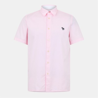 риза,облекла,на,разпродажба,мъжки,ризи,ps,paul,smith,men's,short,sleeve,plain,shirt,pink,20
