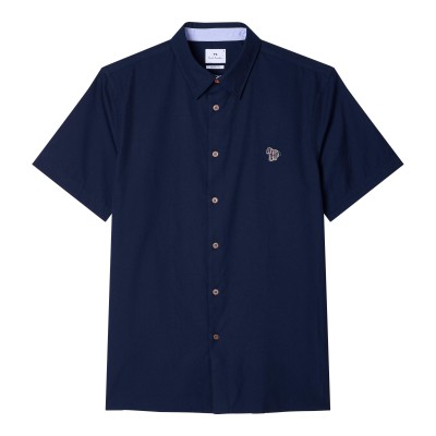 риза,мъжки,ризи,ps,paul,smith,men,s,short,sleeve,plain,shirt,blue,48
