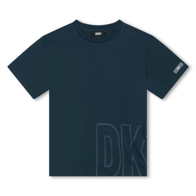 детска,тениска,dkny,unisex,kids,logo,print,regular,fit,t,shirt,navy,84w