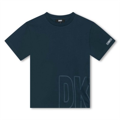 детска,тениска,детски,3/4,панталони,dkny,unisex,kids',logo,print,regular,fit,t,shirt,navy,84w