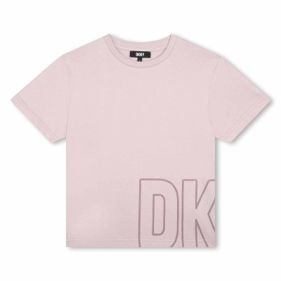 детска,тениска,dkny,unisex,kids,logo,print,regular,fit,t,shirt,lilac,902
