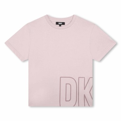 детска,тениска,детски,3/4,панталони,dkny,unisex,kids',logo,print,regular,fit,t,shirt,lilac,902