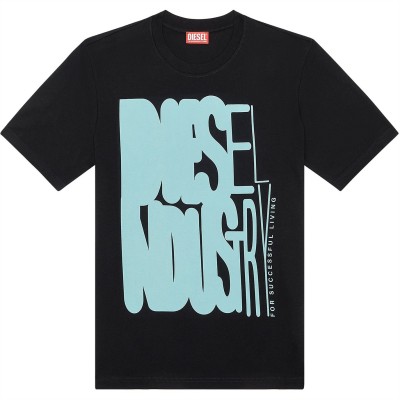 мъжки,тениски,diesel,diesel,water,print,t,sn34,black,9xx