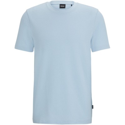 тениска,мъжки,тениски,boss,men,s,tiburt,bubble,structure,cotton,short,sleeve,t,shirt,light,blue,450