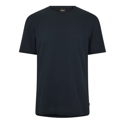 тениска,облекла,на,разпродажба,мъжки,тениски,boss,men's,tiburt,bubble,structure,cotton,short,sleeve,t,shirt,dark,blue