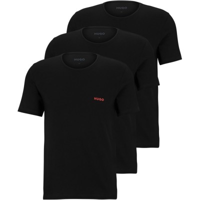 тениска,мъжки,тениски,hugo,3,pack,t,shirts,black