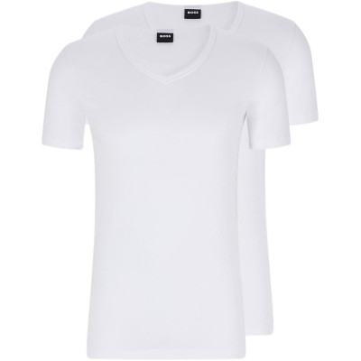 тениска,облекла,на,разпродажба,мъжки,тениски,boss,boss,2,pack,slim,t,shirt,white