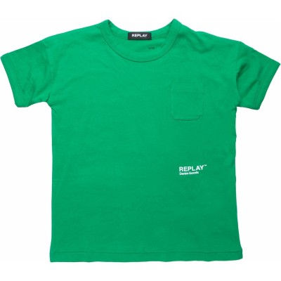 тениска,детски,3/4,панталони,replay,kids',logo,regular,fit,t,shirt,green,733