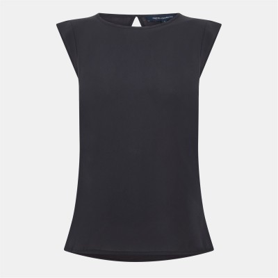 шапка,дамски,ризи,french,connection,polly,plains,capped,top,40,utility,blue