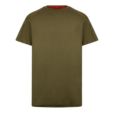 тениска,мъжки,пижами,hugo,sporty,tape,t,shirt,open,green,345