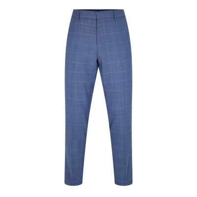 панталони,мъжки,панталони,тип,чино,boss,men,s,h,genius,suit,trousers,blue,check