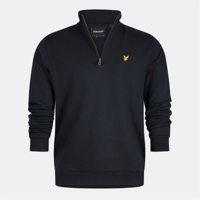 облекла,на,разпродажба,мъжки,туристически,полари,lyle,and,scott,men's,quarter,zip,fleece,dark,navy,z271