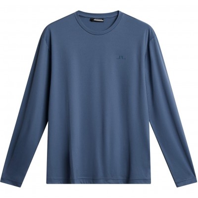 тениска,мъжки,тениски,j,lindeberg,men,s,long,sleeve,t,shirt,vintage,indigo