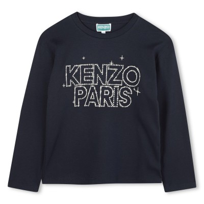 тениска,kenzo,kids,embroidery,long,sleeve,t,shirt,navy
