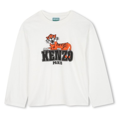 тениска,детски,3/4,панталони,kenzo,kids',tiger,long,sleeve,t,shirt,cream