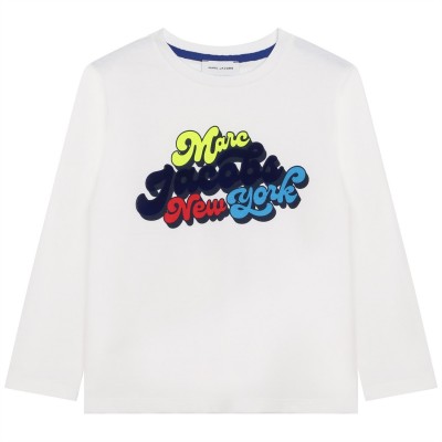 юношеска,тениска,детски,облекла,marc,jacobs,long,sleeve,t,shirt,juniors,white,10p