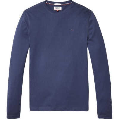 тениска,мъжки,летен,каталог,мъжки,тениски,tommy,jeans,original,long,sleeve,t,shirt,black,iris