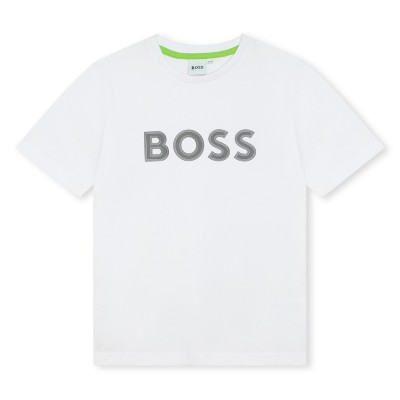 юношеска,тениска,детски,облекла,boss,logo,t,shirt,juniors,white,10p