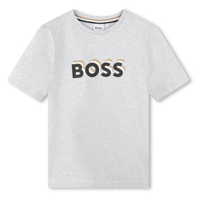 юношеска,тениска,детски,облекла,boss,bold,logo,t,shirt,juniors,grey,a32