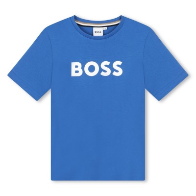 юношеска,тениска,детски,облекла,boss,large,logo,tee,juniors,elec,blue,872