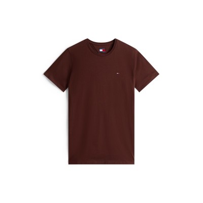 тениска,с,къс,ръкав,мъжки,тениски,tommy,jeans,crew,neck,tee,rich,brown