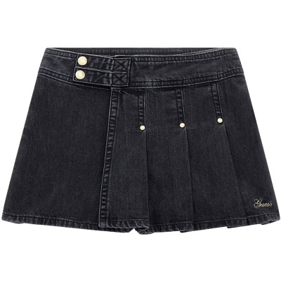 юношеска,спортна,пола,детски,облекла,guess,denim,skort,juniors,black,wash,othy