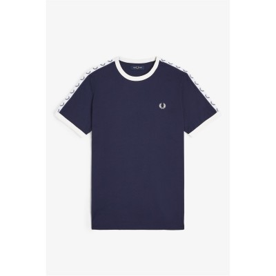 мъжки,тениски,fred,perry,tape,tee,carbon,blue,266