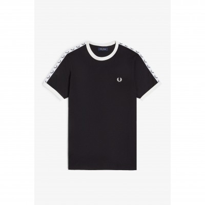 мъжки,тениски,fred,perry,tape,tee,black,102