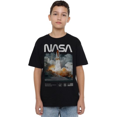 тениска,детски,тениски,детски,облекла,nasa,lift,off,t,shirt,black